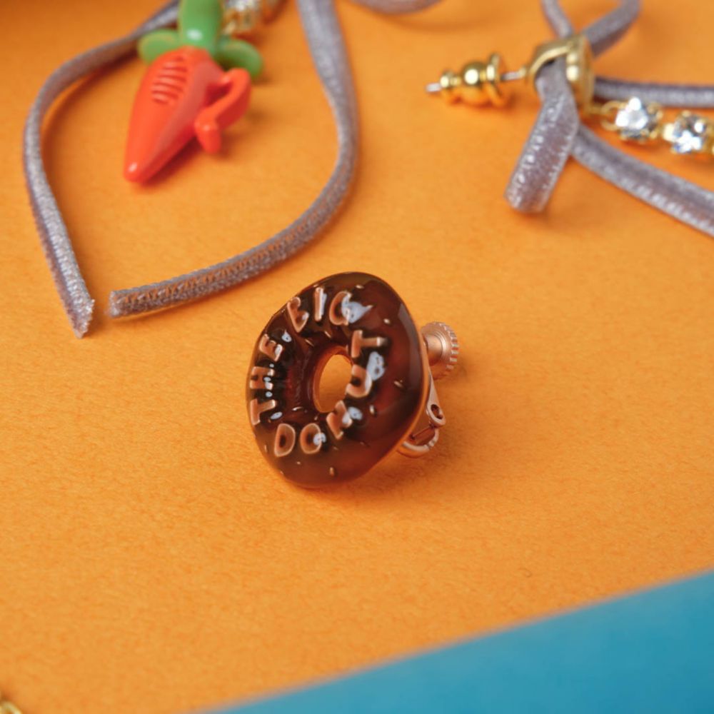 【キューポット】イヤリング　ズートピア/ドーナッツ