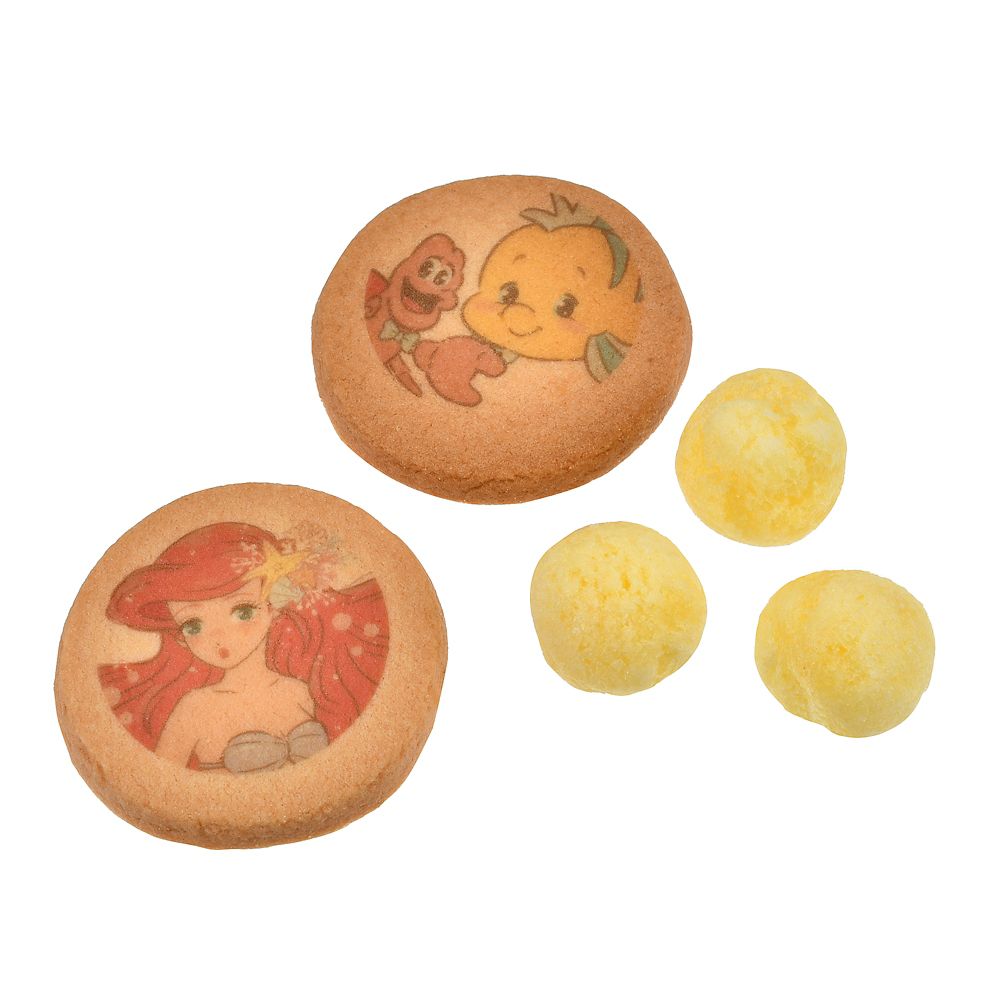 アリエル、フランダー、セバスチャン クッキー・スナック コーン ボックス入り リトル・マーメイド Illustrated by mikko