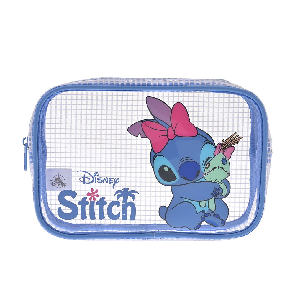 スティッチ＆スクランプ ポーチ クリア格子 Ribbon Stitch