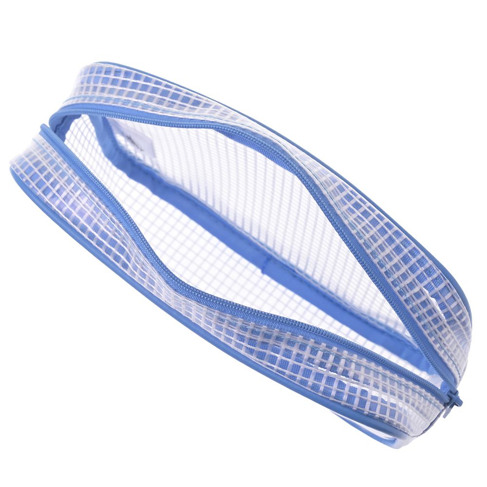 スティッチ＆スクランプ ポーチ クリア格子 Ribbon Stitch