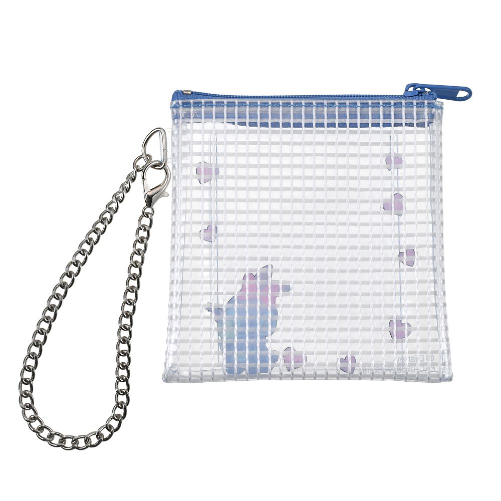 スティッチ＆スクランプ ポーチ フラット チェーンタイプ カード入り クリア格子 Ribbon Stitch