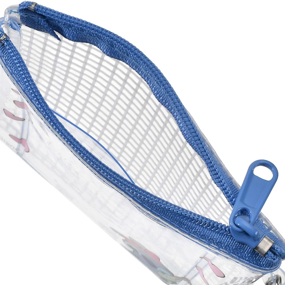 スティッチ＆スクランプ ポーチ フラット チェーンタイプ カード入り クリア格子 Ribbon Stitch