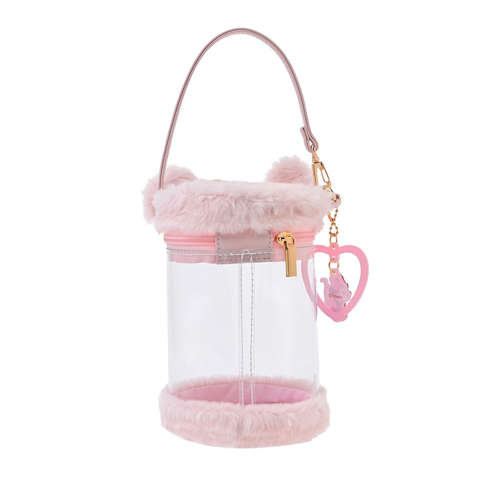 ミニー ポーチ クリア 筒型 チャーム付き キラキラLovely ときめいて