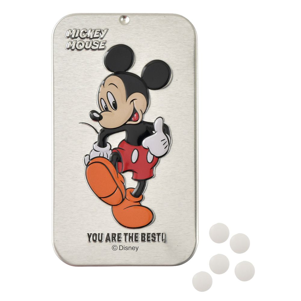 ミッキー タブレット ケース入り スライド式 エンボス Disney Mint Flavor