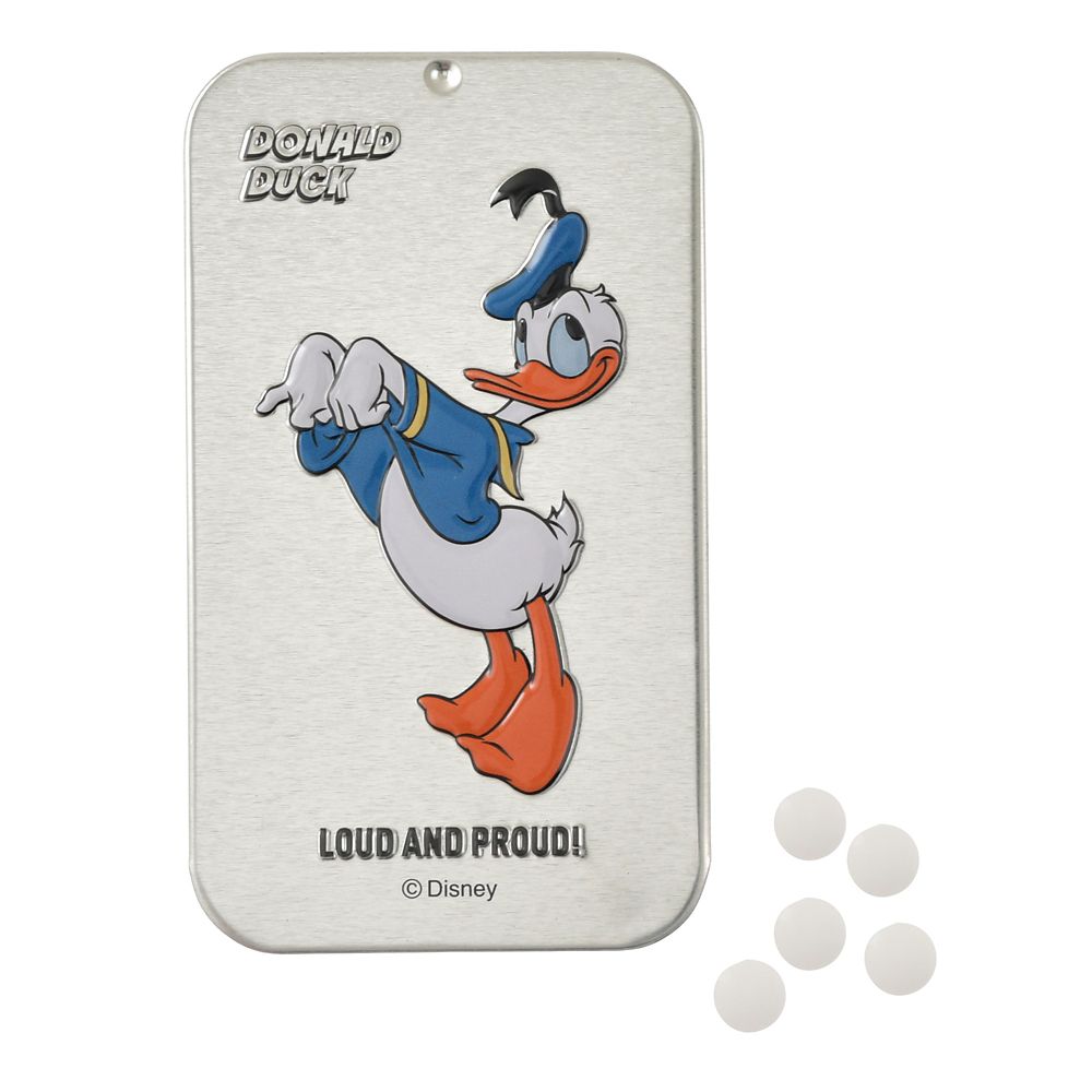 ドナルド タブレット ケース入り スライド式 エンボス Disney Mint Flavor