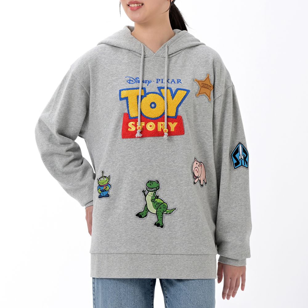 トイ・ストーリー 長袖パーカー グレー TOY STORY FASHION