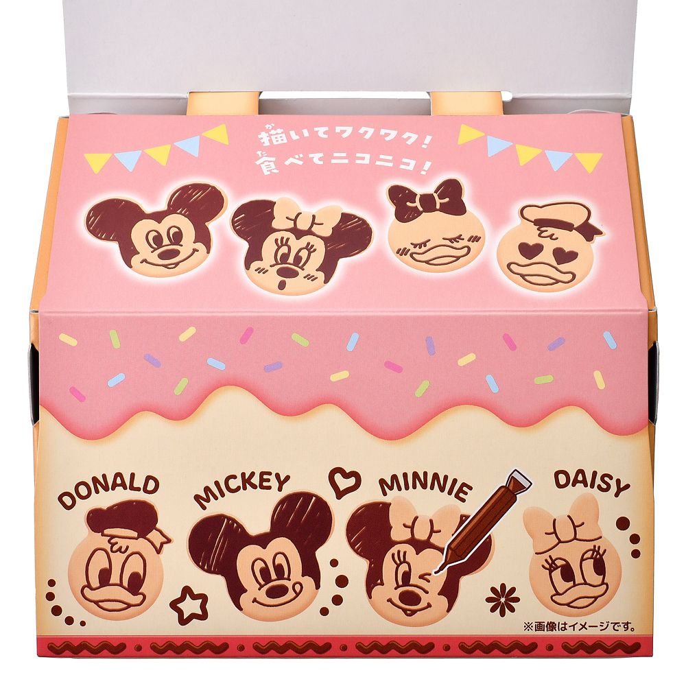 ミッキー＆フレンズ クッキー チョコペン付き おえかきクッキー Ever Green