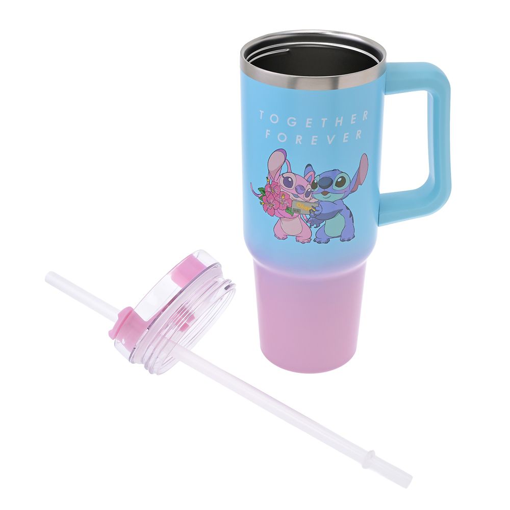 スティッチ＆エンジェル タンブラー ステンレス ストロー付き STITCH ＆ ANGEL