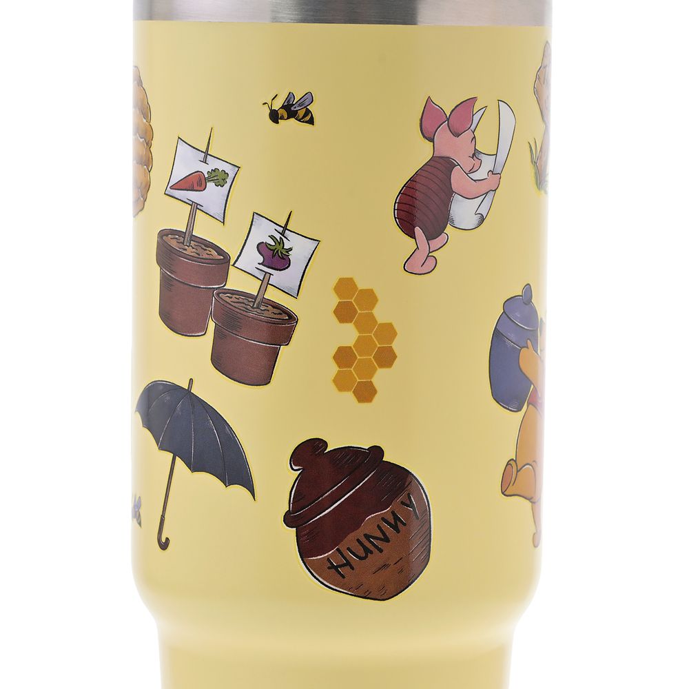 プーさん、ピグレット、ティガー タンブラー ステンレス ストロー付き ホリデー Drinkware