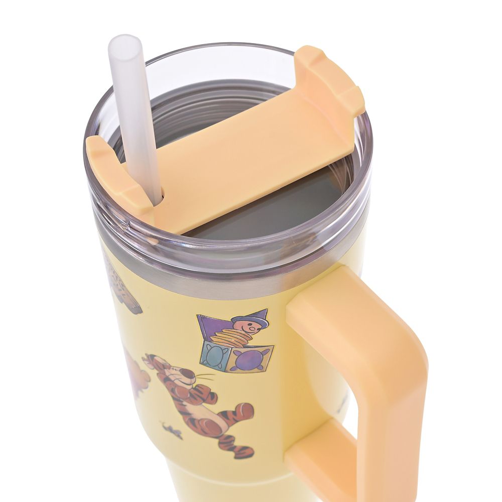 プーさん、ピグレット、ティガー タンブラー ステンレス ストロー付き ホリデー Drinkware