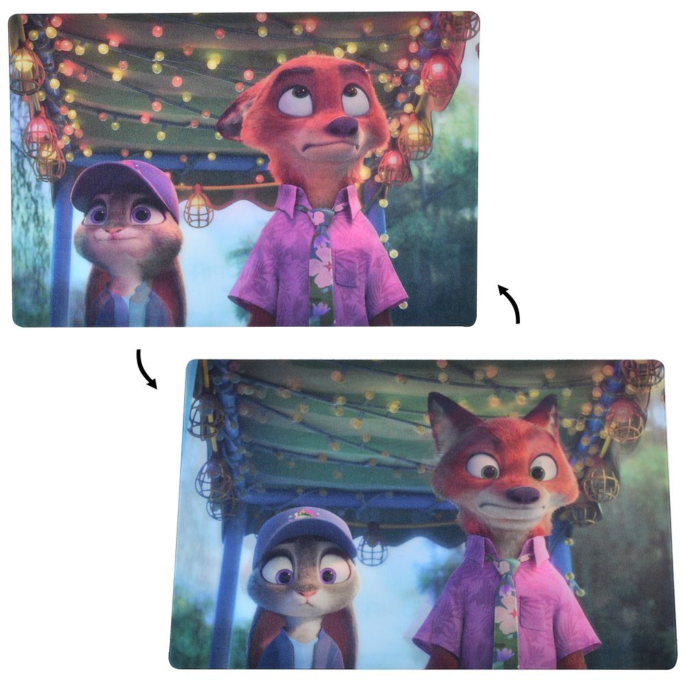 ジュディ・ホップス＆ニック・ワイルド ポストカード マーシュ・マーケット ズートピア2 Lenticular