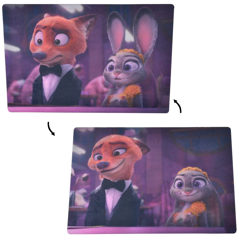 ジュディ・ホップス＆ニック・ワイルド ポストカード ズーテニアル・ガラ ズートピア2 Lenticular