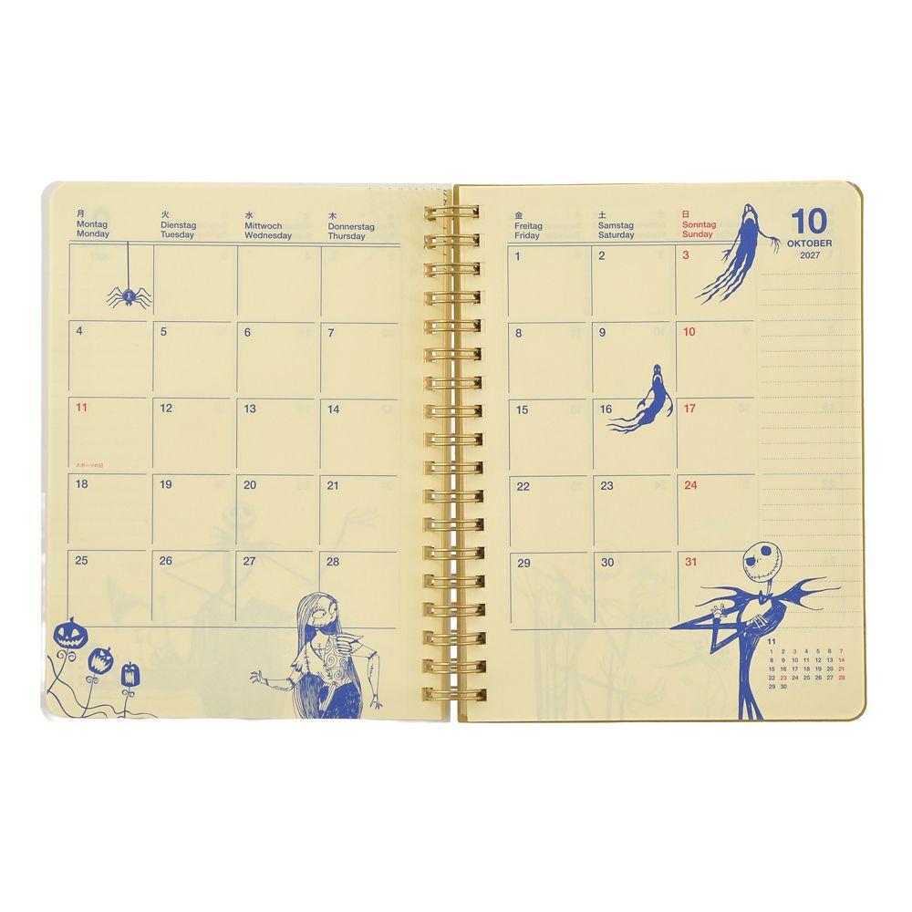 【デルフォニックス】ティム・バートン ナイトメアー・ビフォア・クリスマス Rollbahn Diary L 手帳・スケジュール帳 CALENDAR ＆ ORGANIZER 2027