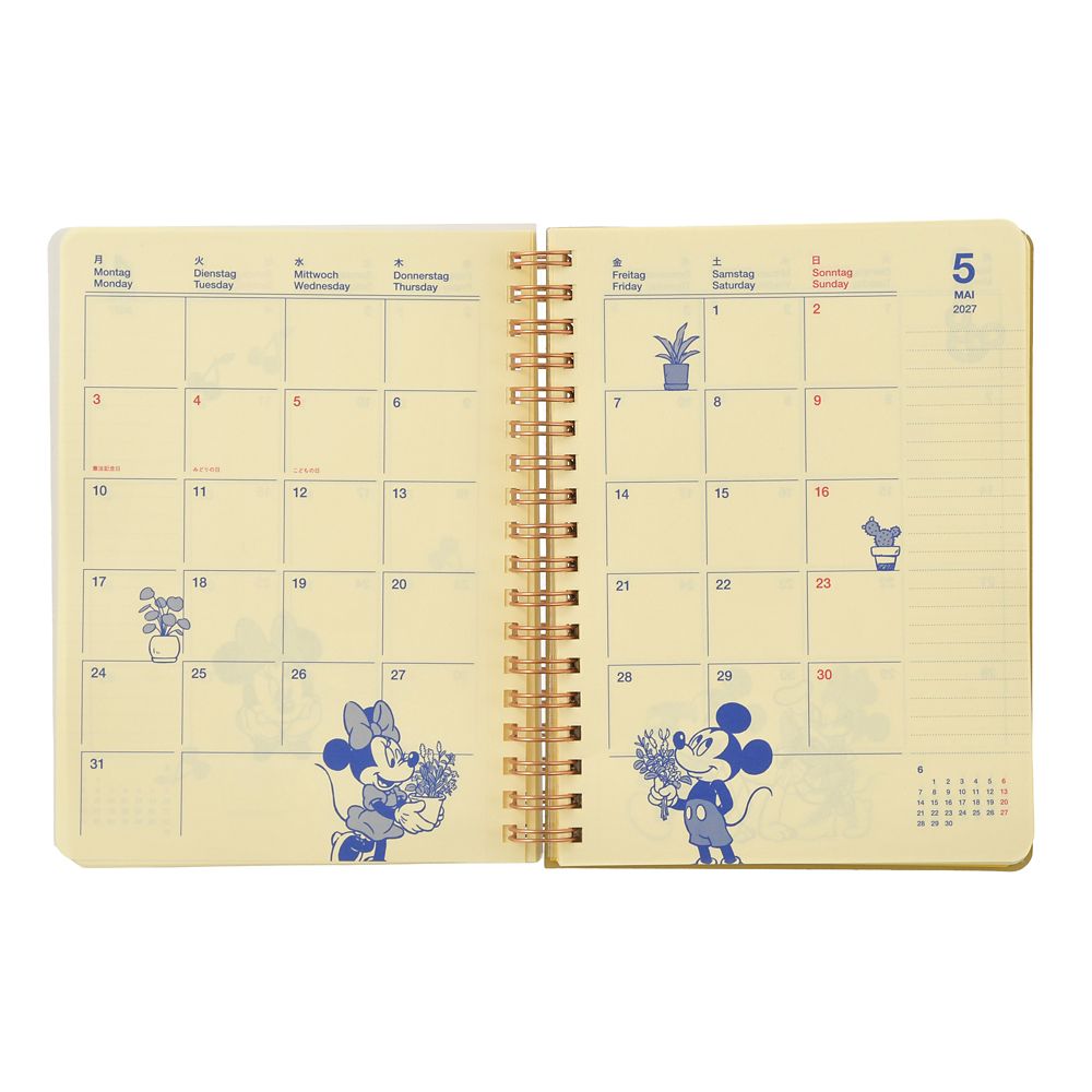 【デルフォニックス】ミニー＆フレンズ Rollbahn Diary L 手帳・スケジュール帳 CALENDAR ＆ ORGANIZER 2027