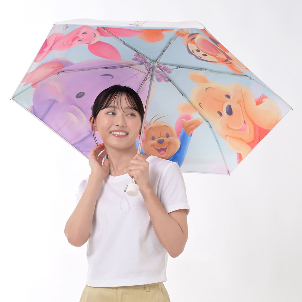 プー＆フレンズ 折りたたみ傘 晴雨兼用 ポーチ入り Roo ＆ Lumpy - From the Winnie-the-Pooh