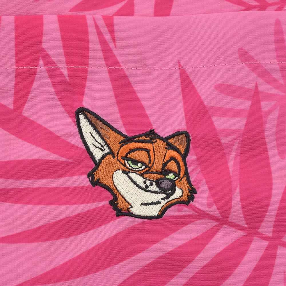 ニック・ワイルド 半袖シャツ ネクタイ付き ピンク TROPICAL ZOOTOPIA