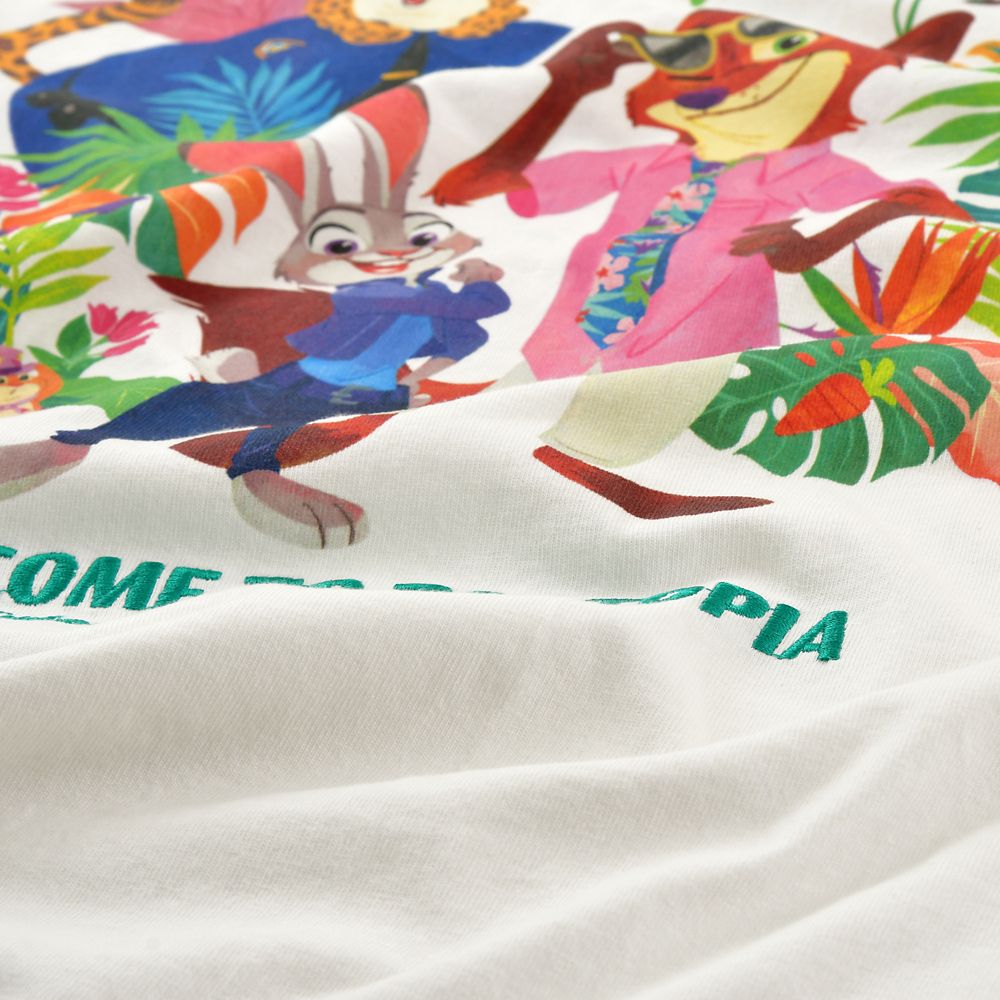 ズートピア2 半袖Tシャツ ホワイト TROPICAL ZOOTOPIA
