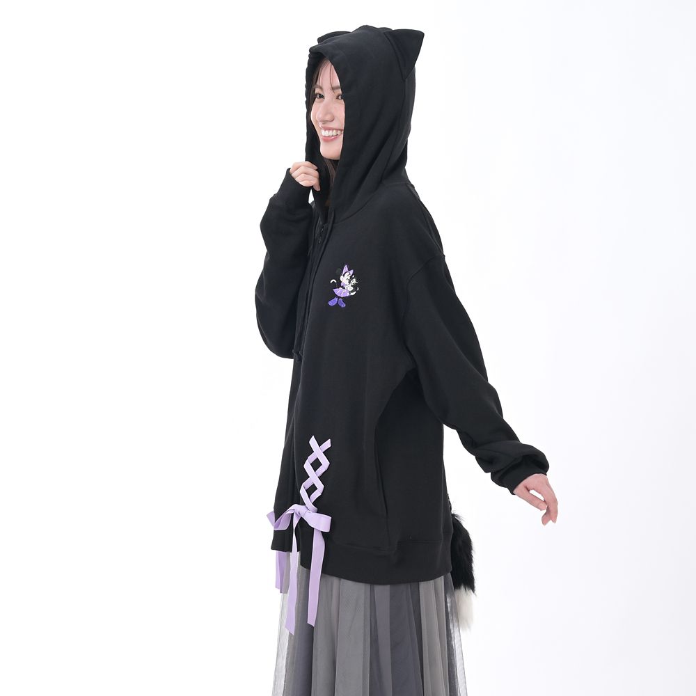 ミニー＆フィガロ 長袖パーカー チャーム付き CAT MINNIE AND FIGARO
