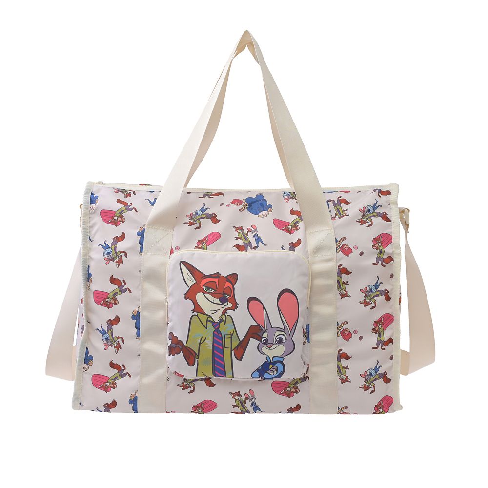 ジュディ・ホップス、ニック・ワイルド、クロウハウザー トートバッグ 折りたたみ式 2WAY ポケッタブル ZOOTOPIA TRAVEL