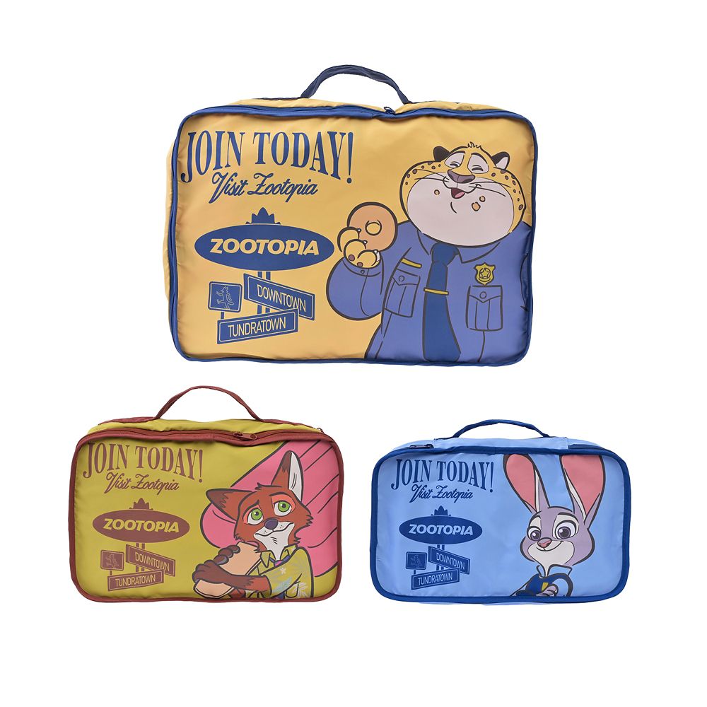 ジュディ・ホップス、ニック・ワイルド、クロウハウザー 衣類圧縮収納ポーチ セット 3サイズ ZOOTOPIA TRAVEL