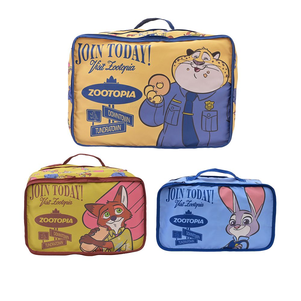 ジュディ・ホップス、ニック・ワイルド、クロウハウザー 衣類圧縮収納ポーチ セット 3サイズ ZOOTOPIA TRAVEL