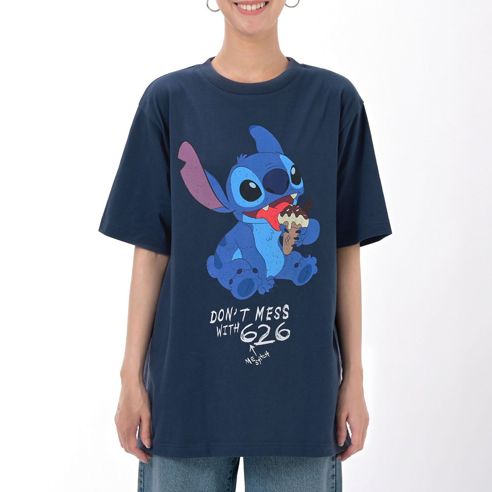 スティッチ 半袖Tシャツ ブルー T-Shirt Collection