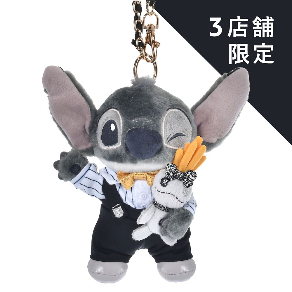 スティッチ＆スクランプ ぬいぐるみキーホルダー・キーチェーン KURONOHI - BLACK STYLE