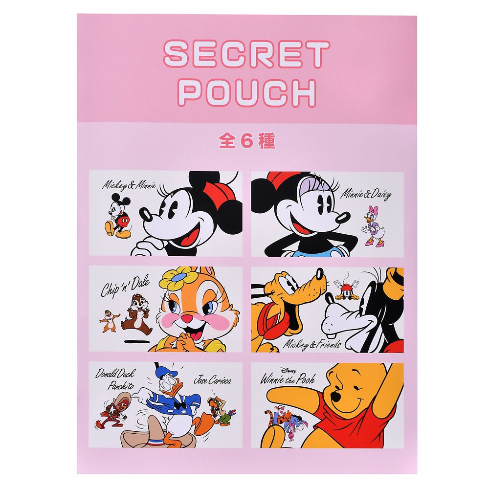 ディズニーキャラクター シークレットポーチ フラット