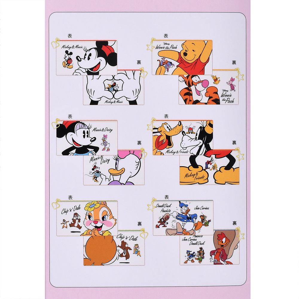 ディズニーキャラクター シークレットポーチ フラット