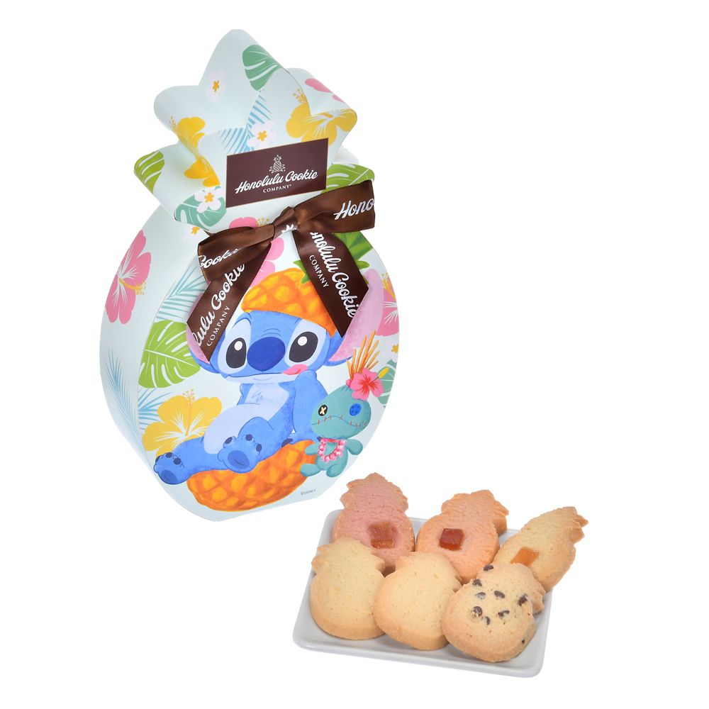 【再入荷】【Honolulu Cookie Company】スティッチ＆スクランプ クッキー パイナップル型ボックス入り Pineapple