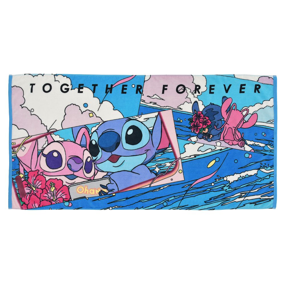 スティッチ＆エンジェル バスタオル STITCH ＆ ANGEL