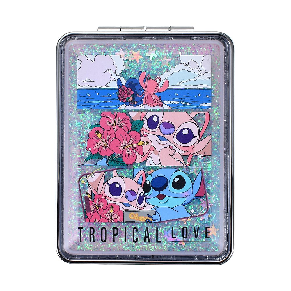 スティッチ＆エンジェル ハンドミラー・手鏡 ウォーターイン STITCH ＆ ANGEL