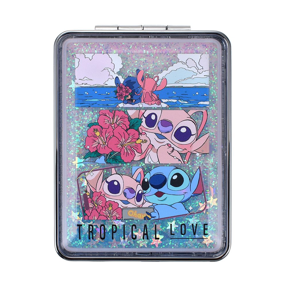 スティッチ＆エンジェル ハンドミラー・手鏡 ウォーターイン STITCH ＆ ANGEL