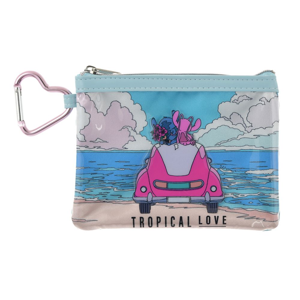 スティッチ＆エンジェル ポーチ フラット カラビナ付き STITCH ＆ ANGEL