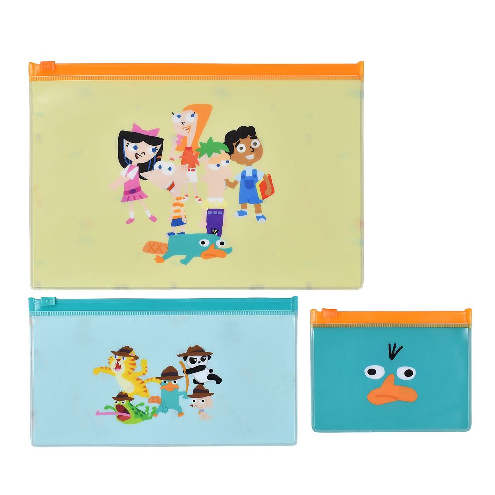 フィニアスとファーブ ポーチ フラット セット 3サイズ PHINEAS ＆ FERB