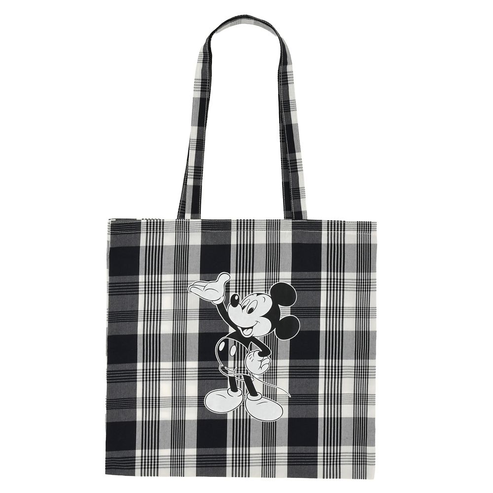 ミッキー トートバッグ フラット モノトーンチェック TOTE BAG Collection