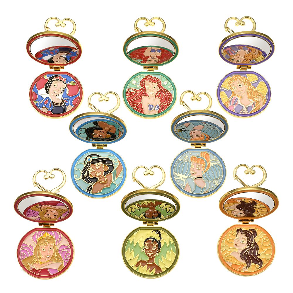 ディズニープリンセス シークレットキーホルダー ミラー コンパクト風