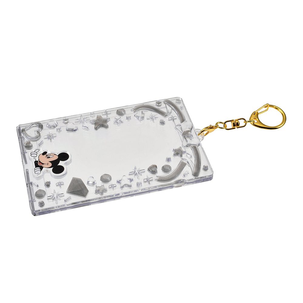 ディズニーキャラクター シークレットカードホルダー クリア 硬質 リボン ぷっくりデコ