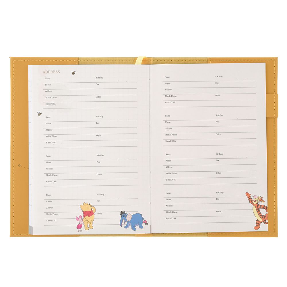 プー＆フレンズ 手帳・スケジュール帳 B6 型押し CALENDAR ＆ ORGANIZER 2027