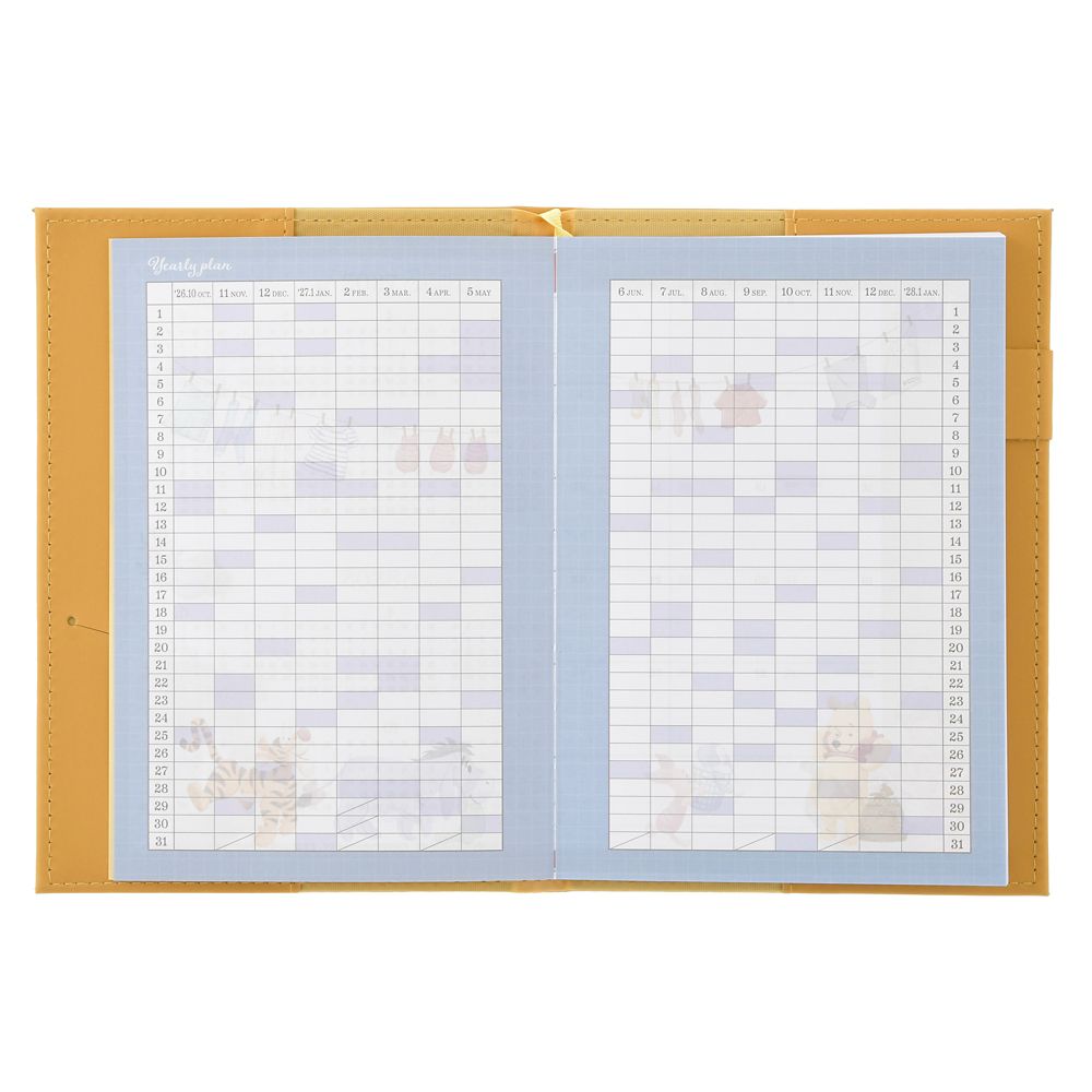 プー＆フレンズ 手帳・スケジュール帳 B6 型押し CALENDAR ＆ ORGANIZER 2027
