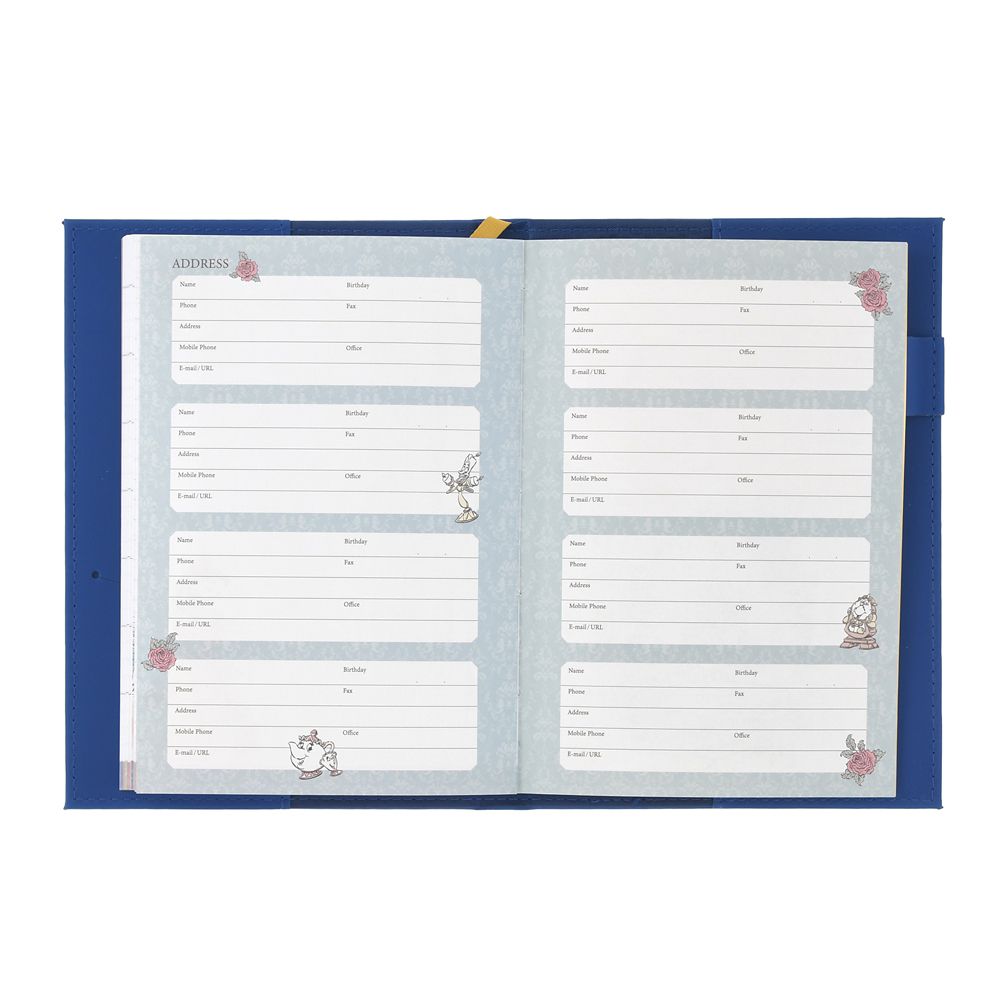 美女と野獣 手帳・スケジュール帳 B6 型押し CALENDAR ＆ ORGANIZER 2027