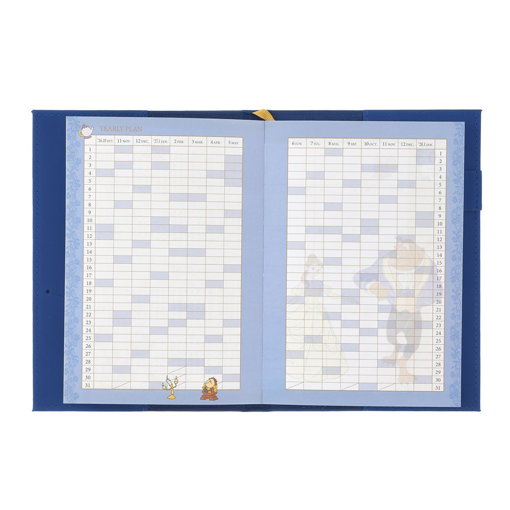 美女と野獣 手帳・スケジュール帳 B6 型押し CALENDAR ＆ ORGANIZER 2027
