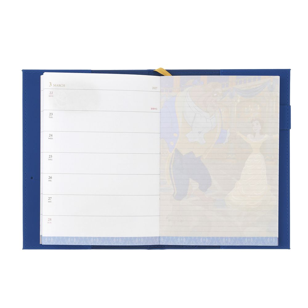 美女と野獣 手帳・スケジュール帳 B6 型押し CALENDAR ＆ ORGANIZER 2027