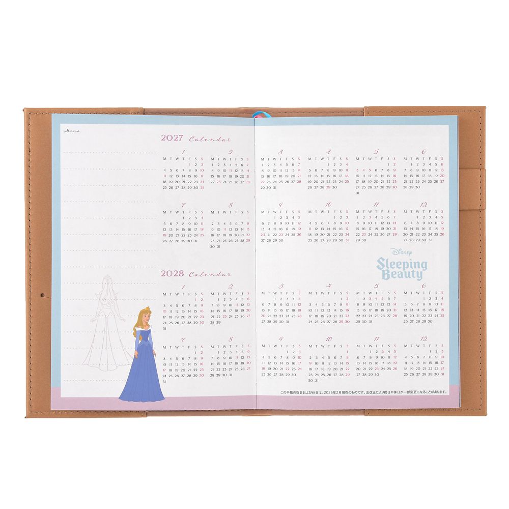 眠れる森の美女 手帳・スケジュール帳 B6 型押し ストーリーブック CALENDAR ＆ ORGANIZER 2027