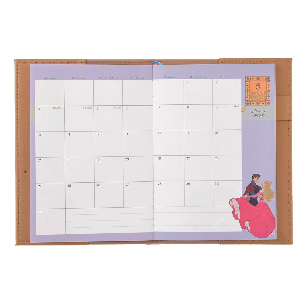 眠れる森の美女 手帳・スケジュール帳 B6 型押し ストーリーブック CALENDAR ＆ ORGANIZER 2027