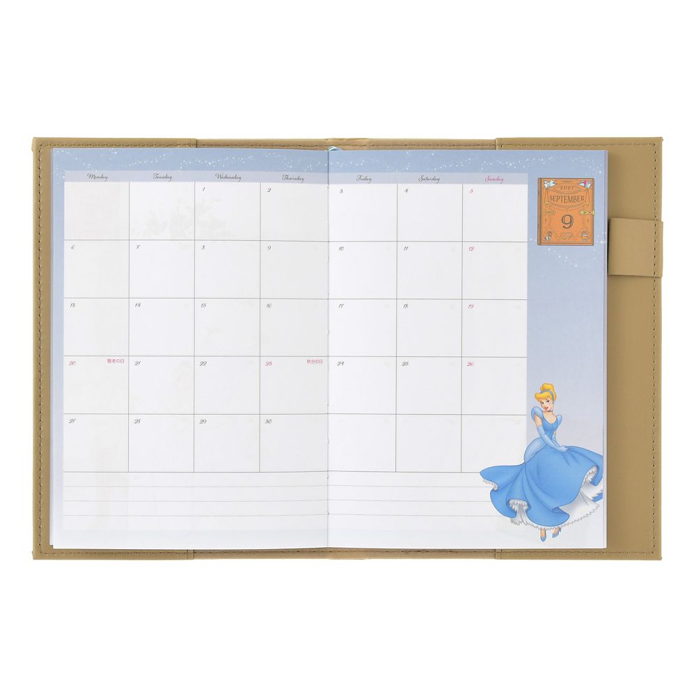 シンデレラ 手帳・スケジュール帳 B6 型押し ストーリーブック CALENDAR ＆ ORGANIZER 2027