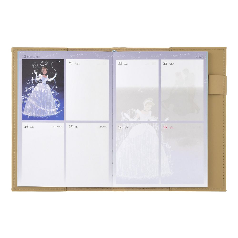 シンデレラ 手帳・スケジュール帳 B6 型押し ストーリーブック CALENDAR ＆ ORGANIZER 2027