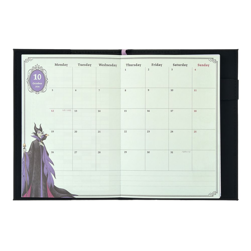 ディズニーヴィランズ 手帳・スケジュール帳 B6 型押し CALENDAR ＆ ORGANIZER 2027