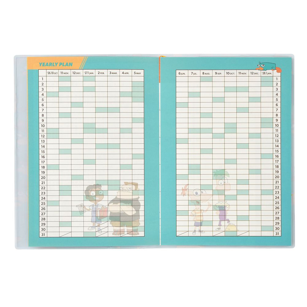 フィニアスとファーブ 手帳・スケジュール帳 B6 CALENDAR ＆ ORGANIZER 2027