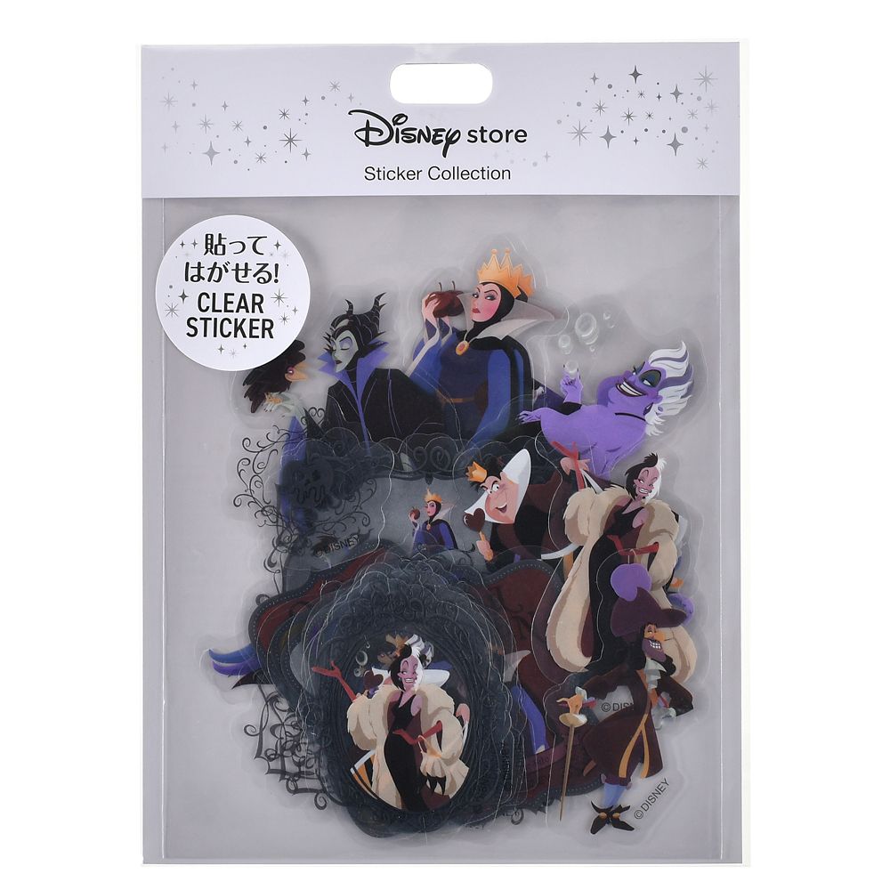 ディズニーヴィランズ シール・ステッカー クリア 貼ってはがせる Sticker Collection DISNEY VILLAINS